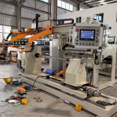 Máy quấn lá đồng biến áp với công suất quấn 15kw, điều khiển lực căng khí nén cho lá đồng dày 0.2-2.0mm