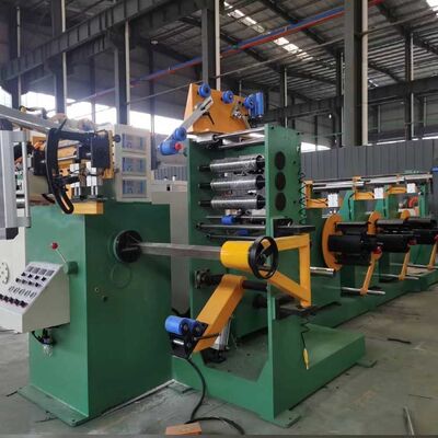 Máy cuộn lá đồng hàn TIG được điều khiển bằng PLC với chiều rộng lá 600mm cho máy biến áp