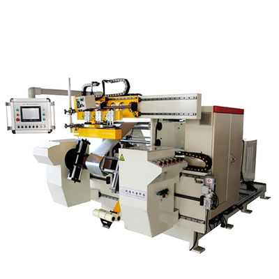 Hai động cơ servo lái lò phản ứng Máy cuộn lá đồng Hai mâm cặp Hàn TIG